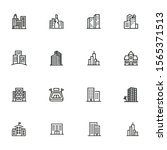 city in europe line icon set.... | Shutterstock .eps vector #1565371513