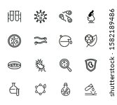 lab research line icon set.... | Shutterstock .eps vector #1582189486