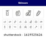 skincare icon. set of line... | Shutterstock .eps vector #1619525626