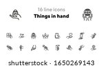things in hand line icon set.... | Shutterstock .eps vector #1650269143