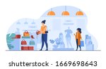 female customers shopping in... | Shutterstock .eps vector #1669698643