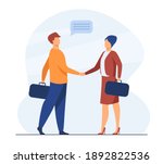business partners saying hello... | Shutterstock .eps vector #1892822536