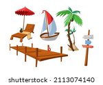 Summer Holiday Elements Vector...