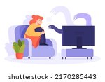 scared cartoon woman watching... | Shutterstock .eps vector #2170285443