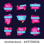sale text on scrolled paper... | Shutterstock .eps vector #645700036