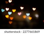 heart shape bokeh lights background