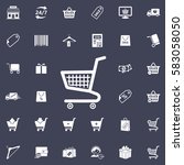 vector shopping cart icon | Shutterstock .eps vector #583058050