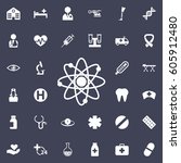 atom icon. vector illustration  ... | Shutterstock .eps vector #605912480