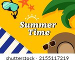 summer time and happy holiday... | Shutterstock .eps vector #2155117219