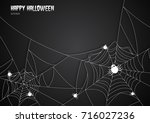 greeting card halloween night... | Shutterstock .eps vector #716027236