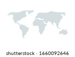 world vector map. earth planet... | Shutterstock .eps vector #1660092646