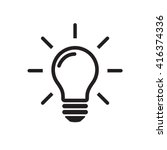 light bulb line icon vector  ... | Shutterstock .eps vector #416374336