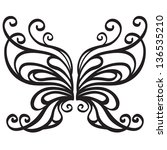 ornamental vector butterfly | Shutterstock .eps vector #136535210