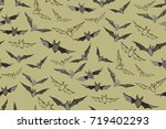  flock of bats | Shutterstock .eps vector #719402293