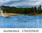 Across Yellowstone River landscape with trees image - Free stock photo ...