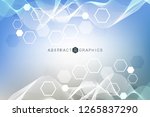 hexagonal abstract background.... | Shutterstock .eps vector #1265837290