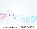 structure molecule and... | Shutterstock .eps vector #1709504176
