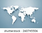 blue business world map | Shutterstock . vector #260745506