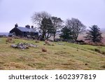 Small photo of Dartmoor England December 2019. Ditsworthy Warren House. Circa 17th century for keeper of the rabbit warren. Used 2010 as filming location for Steven Spielberg film War Horse.