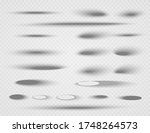 vector shadows isolated. set of ... | Shutterstock .eps vector #1748264573