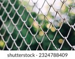 close up iron mesh fench texture background, industrail and home design business concept
