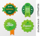 four biofood labels text. | Shutterstock .eps vector #139966936