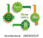 collection of 4 bio labels. eps ... | Shutterstock .eps vector #280303319