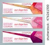 3 discount coupon templates on... | Shutterstock .eps vector #476261500