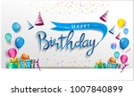 happy birthday typography... | Shutterstock .eps vector #1007840899