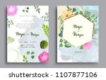 wedding invitation  invitation... | Shutterstock .eps vector #1107877106