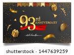 93rd years anniversary design... | Shutterstock .eps vector #1447639259