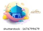 ramadan kareem greeting card... | Shutterstock .eps vector #1676799679