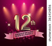 12th anniversary  party poster  ... | Shutterstock .eps vector #361414856