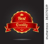 best quality label golden... | Shutterstock .eps vector #382570339