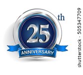 celebrating 25th anniversary... | Shutterstock .eps vector #505347709