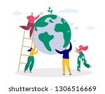 earth day man save green planet ... | Shutterstock .eps vector #1306516669