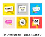 set of banners welcome and join ... | Shutterstock .eps vector #1866423550
