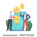 tiny businessman male character ... | Shutterstock .eps vector #1982734160