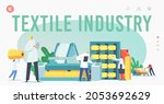 textile industry landing page... | Shutterstock .eps vector #2053692629