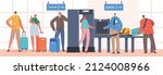 transport baggage check in... | Shutterstock .eps vector #2124008966