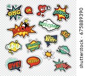 pop art comic speech bubbles... | Shutterstock .eps vector #675889390