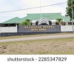Small photo of Rote ndao, Indonesia: 06 April 2023 building or wall with the inscription, District Attorney of Rote ndao, a written sign of the office of the Indonesian domestic persecutors. Selective focus.