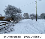 Snow Covered Country Path With...