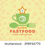 green logo with word fast food  ... | Shutterstock . vector #398936770