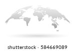 3d globe map template... | Shutterstock .eps vector #584669089