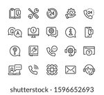 help and support icon set. ... | Shutterstock .eps vector #1596652693
