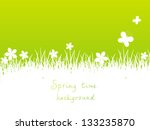 green spring background with... | Shutterstock .eps vector #133235870