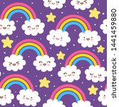 seamless pattern with cute... | Shutterstock .eps vector #1441459880