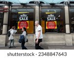 Small photo of Bristol, UK. August 13, 2023. Wilko storefront in Bristol. The future of Wilko staff is uncertain as the deadline for the rescue bid passes. 12,500 workers wait to hear whether a buyer has emerged.