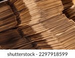 Stack of paper bags with handles